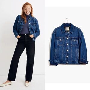 Madewell The Boxy-Crop Jean Jacket: Quilted Lining Edition Size XS
